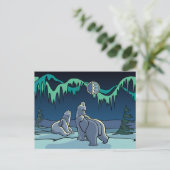 Polar Beer Briefkaart Inheemse Beer Art Briefkaart (Staand voorkant)