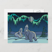 Polar Beer Briefkaart Inheemse Beer Art Briefkaart (Voorkant / Achterkant)