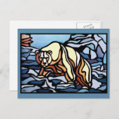 Polar Beer Briefkaart Inheemse Beer Art Briefkaart (Voorkant / Achterkant)