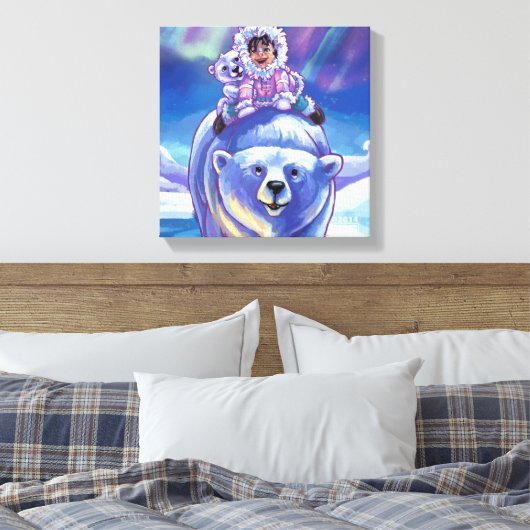 Polar Beer Bus Canvas Afdruk (Insitu (Slaapkamer))