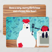 polar beer chef-kok koken kerstkaart (Voorkant / Achterkant)