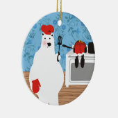 Polar beer chef-kok koken Santa Christmas ornament (Rechts)