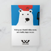 Polar beer chef-kok koken santa kerst humor feestdagen kaart (Binnen)