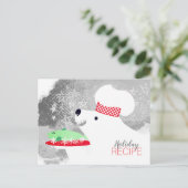 Polar beer chef koken bakken receptenkaart briefkaart (Staand voorkant)