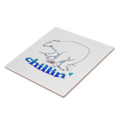 Polar Beer Chill grote keramische tegel Tegeltje (Zijkant)