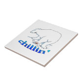 Polar Beer Chill kleine keramische tegel Tegeltje (Zijkant)