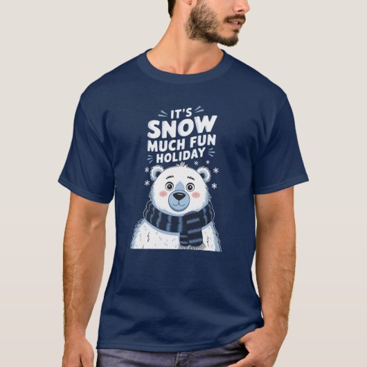 Polar Beer Christmas: het is sneeuwt veel plezier! T-shirt (Voorkant)