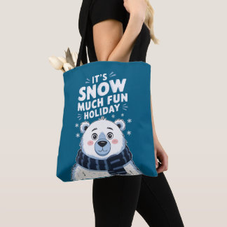 Polar Beer Christmas: het is sneeuwt veel plezier! Tote Bag