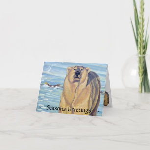 Polar Beer Christmas Kaart Custom Wildlife Holiday