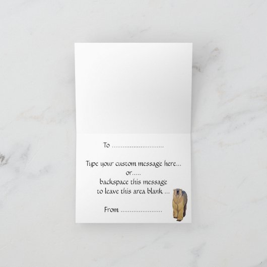 Polar Beer Christmas Kaart Custom Wildlife Holiday (Binnen)