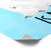 Polar Beer Climate Change is een echte protestblau Poster (Hoek)