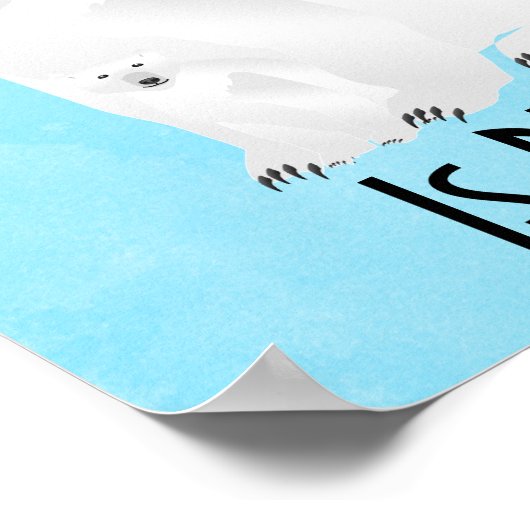 Polar Beer Climate Change is een echte protestblau Poster (Hoek)