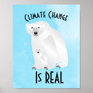 Polar Beer Climate Change is een echte protestblau Poster