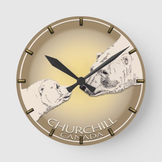 Polar Beer Clock Churchill Canada Beer Wall Clock Ronde Klok (Voorkant)