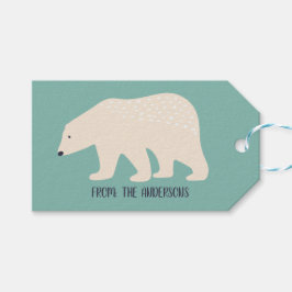 Polar Beer Cool Ivory and Mint Green Holiday Cadeaulabel