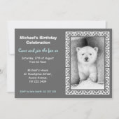 Polar Beer Cub Birthday Party Invitation Kaart (Voorkant)