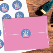 Polar Beer Cub Decorating Tree Blue Sticker