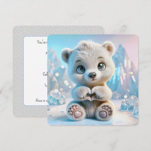 Polar Beer Cub Hartpootjes Kaart (Voorkant / Achterkant)