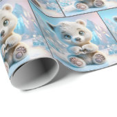 Polar Beer Cub Heart Cadeaupapier (Rol Hoek)