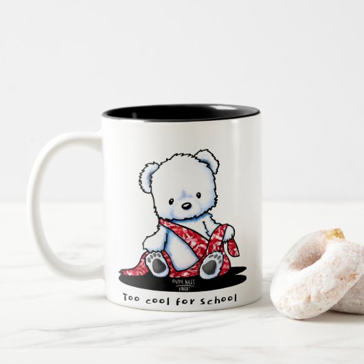 Polar Beer Cub KiniArt Two-Tone Coffee Mok (Met donut)