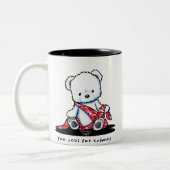 Polar Beer Cub KiniArt Two-Tone Coffee Mok (Links)