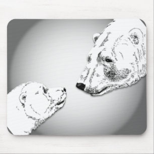 Polar Beer & Cub Mousepad Beer Art Mousepad Muismat