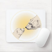 Polar Beer & Cub Mousepad Wildlife Art Mousepad Muismat (Met muis)
