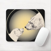 Polar Beer & Cub Mousepad Wildlife Art Mousepad Muismat (Met muis)