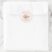 Polar Beer Cub Roze Winter Baby shower Sticker (Tas)