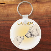 Polar Beer & Cub Sleutelhanger Wildlife Art Canada (Voorkant)