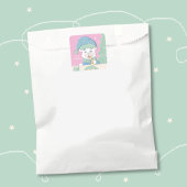 Polar Beer Cub Square Roze Kerst sticker