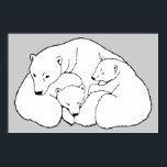 Polar Beer & Cubs Art afdrukken Wildlife Home Deco Poster<br><div class="desc">Polar Beer Art Print Beer & Cubs Art Prints & Posters & Wildlife Art Prints Gifts for Men Women Boys Home & Kantoor Cool Native Art Polar Beer Design door Canadese artiest / Designer Kim Hunter. Surf naar www.kimhunter.ca en ga online winkelen voor veel beer art prints & framed wildlife...</div>