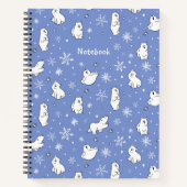 Polar Beer Cubs en sneeuwvlokken - Personaliseer - Notitieboek (Voorkant)