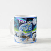 Polar Beer Cubs & Northern Lights Art Mok (Voorkant links)