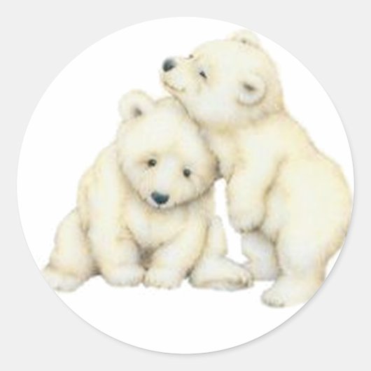 Polar Beer Cubs Ronde Sticker (Voorkant)