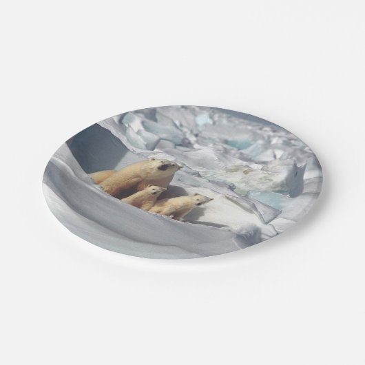 Polar Beer Cubs sneeuwfoto Papieren Bordje (Gekanteld)