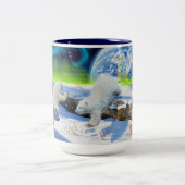 Polar Beer Cubs Spelen in Snow Fantasy Art Mok (Center)