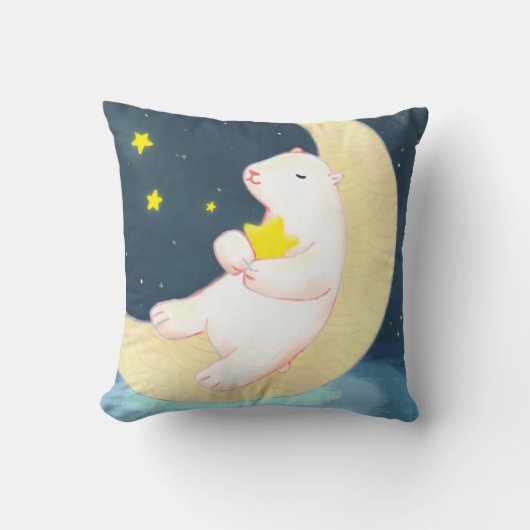 Polar Beer, de maan en de sterren Kussen (Voorkant)