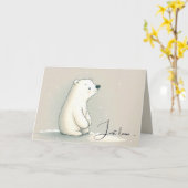 Polar Beer Denken aan jou Kaart (Gele Bloem)