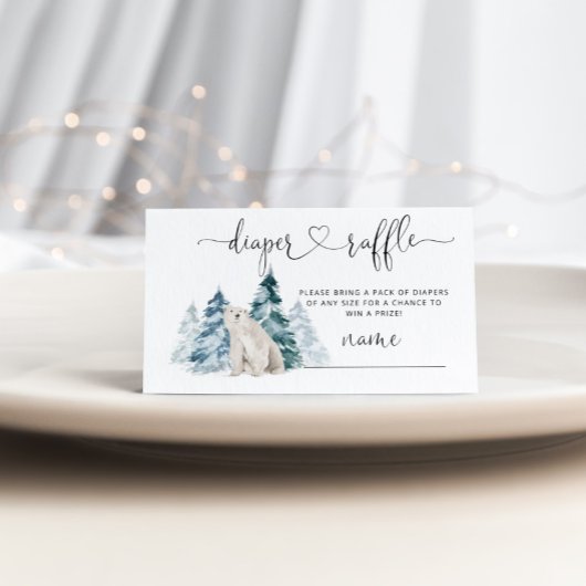 Polar beer Diaper-treinkaartje Informatiekaartje