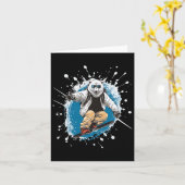 Polar Beer Dier Snowboarden Sport Snowboard Kaart (Gele Bloem)