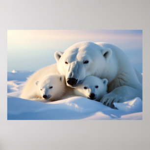 Polar Beer Dier Wild Beauty Freedom Wilderness Poster