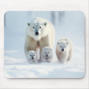 Polar Beer Dierenfamilie Wandering Muismat