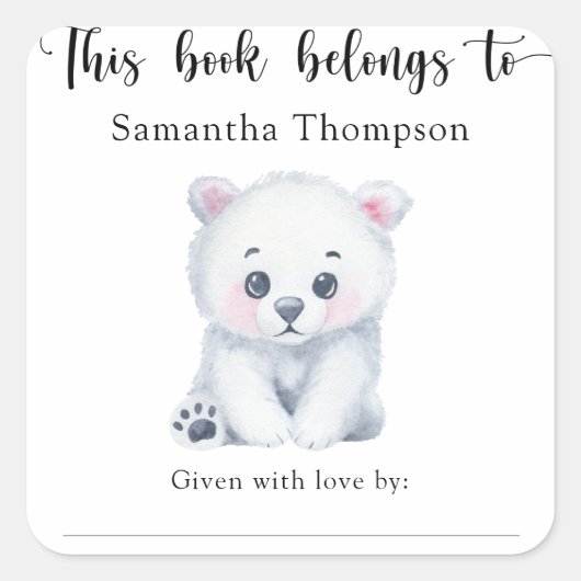 Polar beer - dit boek behoort tot vierkante sticker (Voorkant)
