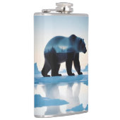 Polar Beer dubbele blootstelling dierlijke Natuur  Heupfles (Rechts)