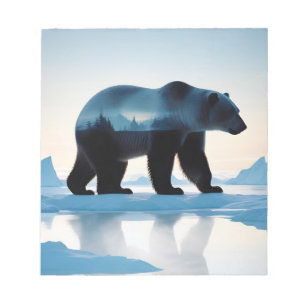 Polar Beer dubbele blootstelling dierlijke Natuur  Notitieblok