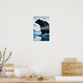 Polar Beer dubbele blootstelling dierlijke Natuur  Poster (Keuken)