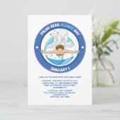 Polar Beer Duik Dag uitnodiging (Staand voorkant)