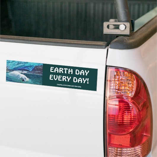 Polar Beer Earth Day Arctische Dieren Bumpersticke Bumpersticker (Op Truck)