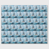 Polar Beer Een krant lezen Cadeaupapier (Vlak)